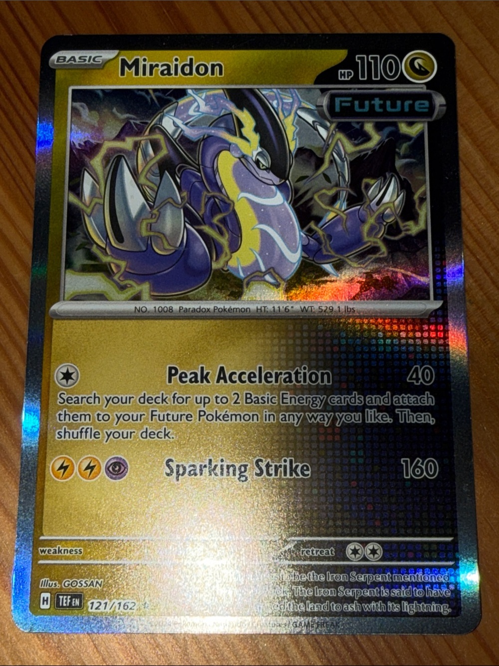 Miraidon Holo Pokémon Card (121/162) - Basic